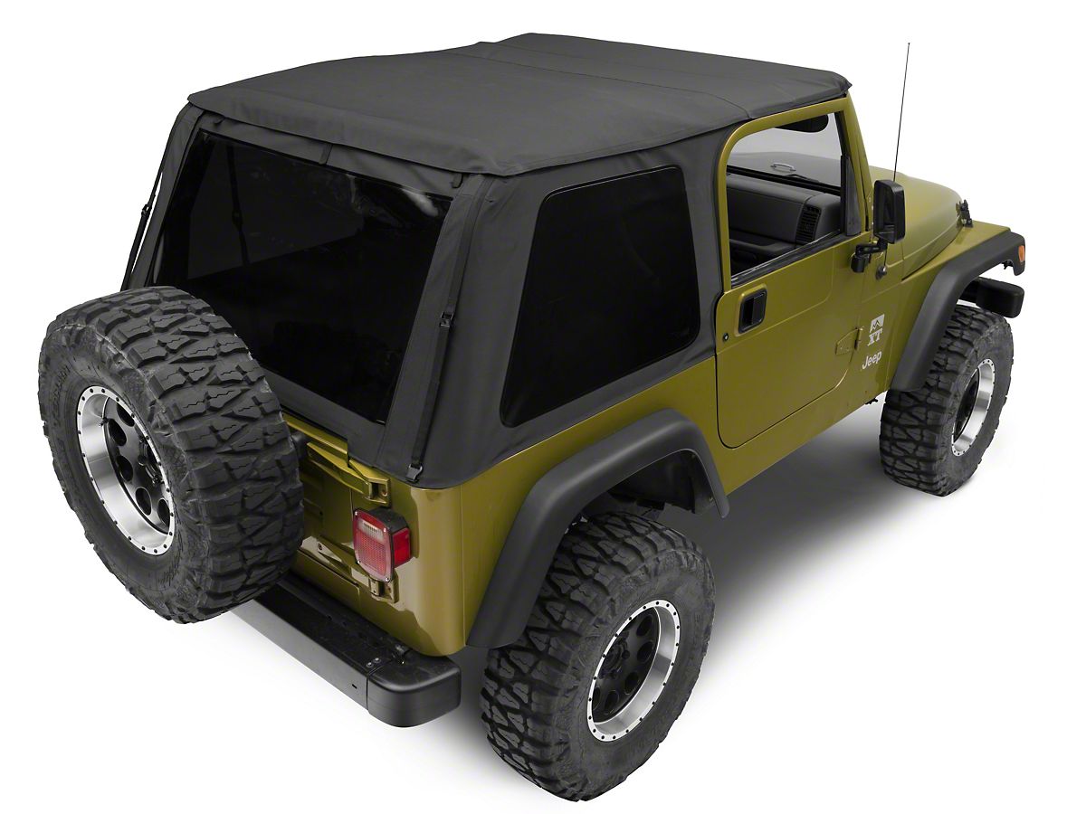 Jeep Wrangler TrailView Frameless Fastback Soft Top; Black Diamond (97-06 Jeep  Wrangler TJ, Excluding Unlimited)