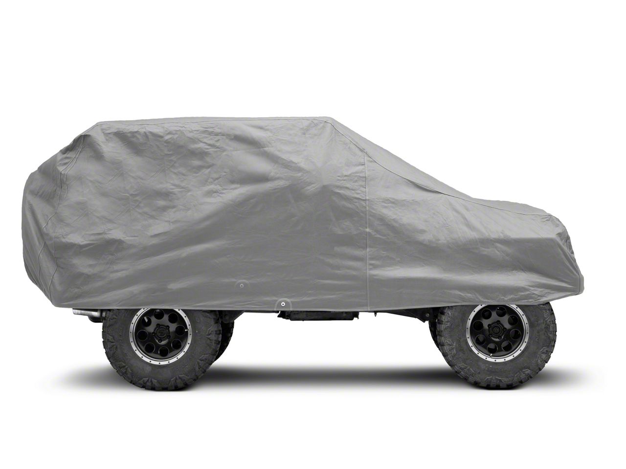 Jeep Wrangler 4-Layer Breathable Full Car Cover; Gray (76-06 Jeep CJ5, CJ7,  Wrangler YJ & TJ, Excluding Unlimited)