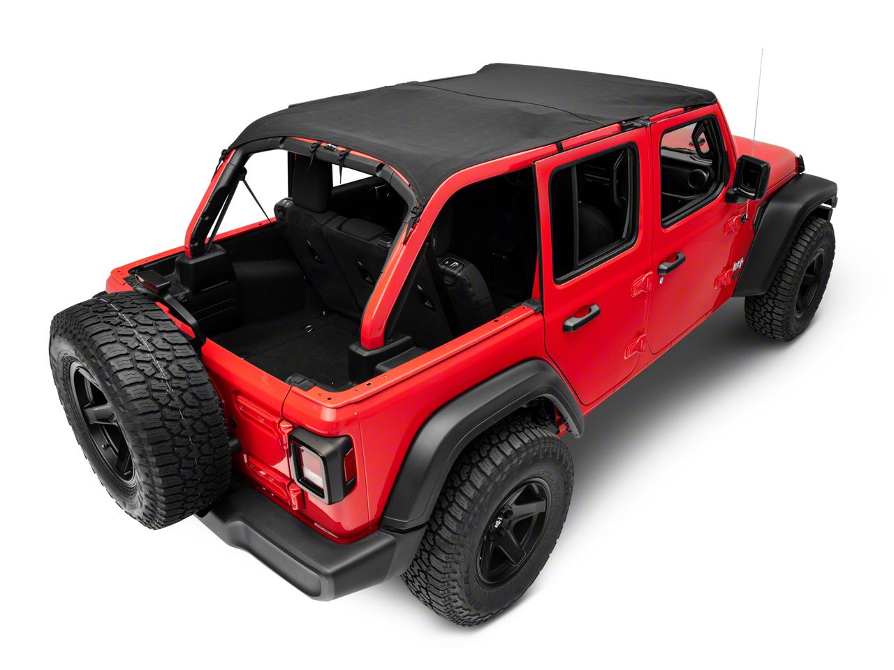 California Brief Soft Top; Black Diamond (18-24 Jeep Wrangler JL 4-Door)