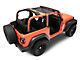 Extended Mesh Shade Top; Black Mesh (18-24 Jeep Wrangler JL 2-Door)