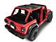 Extended Mesh Shade Top; Black Mesh (18-24 Jeep Wrangler JL 4-Door)