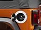 Rugged Ridge Locking Fuel Door Cover; Chrome (07-18 Jeep Wrangler JK)