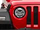 7-Inch LED Headlights with Partial Halo; Silver Housing; Clear Lens (18-24 Jeep Wrangler JL)