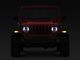 7-Inch LED Headlights with Partial Halo; Silver Housing; Clear Lens (18-24 Jeep Wrangler JL)