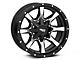 Moto Metal MO970 Gloss Black Machined Wheel; 17x8; 0mm Offset (18-24 Jeep Wrangler JL)