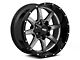 Moto Metal MO970 Gloss Gray with Gloss Black Lip Wheel; 20x10; -24mm Offset (07-18 Jeep Wrangler JK)