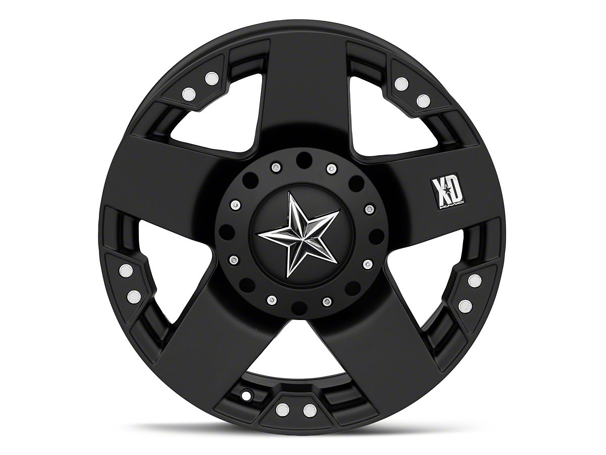 XD Jeep Wrangler Rockstar Matte Black Wheel; 18x9; 0mm Offset XD77589035300  (18-24 Jeep Wrangler JL) - Free Shipping