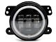 4-Inch LED Fog Lights with Full Halo; Black (07-24 Jeep Wrangler JK & JL)