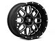 XD Grenade Satin Black Milled Wheel; 18x9 (18-24 Jeep Wrangler JL)