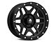 Mammoth Split 6 Simulated Beadlock Matte Black Wheel; 17x9 (07-18 Jeep Wrangler JK)