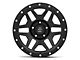 Mammoth Split 6 Simulated Beadlock Matte Black Wheel; 17x9; -6mm Offset (07-18 Jeep Wrangler JK)