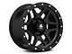 Mammoth Split 6 Simulated Beadlock Matte Black Wheel; 17x9 (07-18 Jeep Wrangler JK)