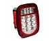 Raxiom Axial Series LED Tail Lights; Chrome Housing; Red/Clear Lens (76-06 Jeep CJ5, CJ7, Wrangler YJ & TJ)