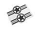 SEC10 Small Stars and Stripes Accent Decal; Matte Black (Universal; Some Adaptation May Be Required)