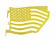 Steinjager Premium American Flag Rear Trail Doors; Lemon Peel (18-24 Jeep Wrangler JL 4-Door)