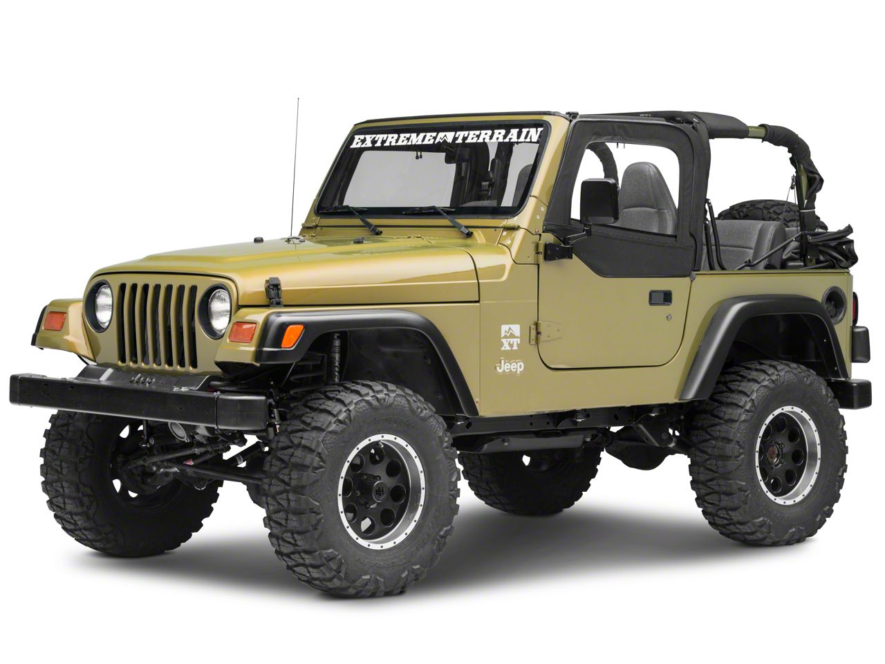 Smittybilt Jeep Wrangler Replacement Upper Door Skin w/ Frame - Driver Side  79435 (97-06 Jeep Wrangler TJ)
