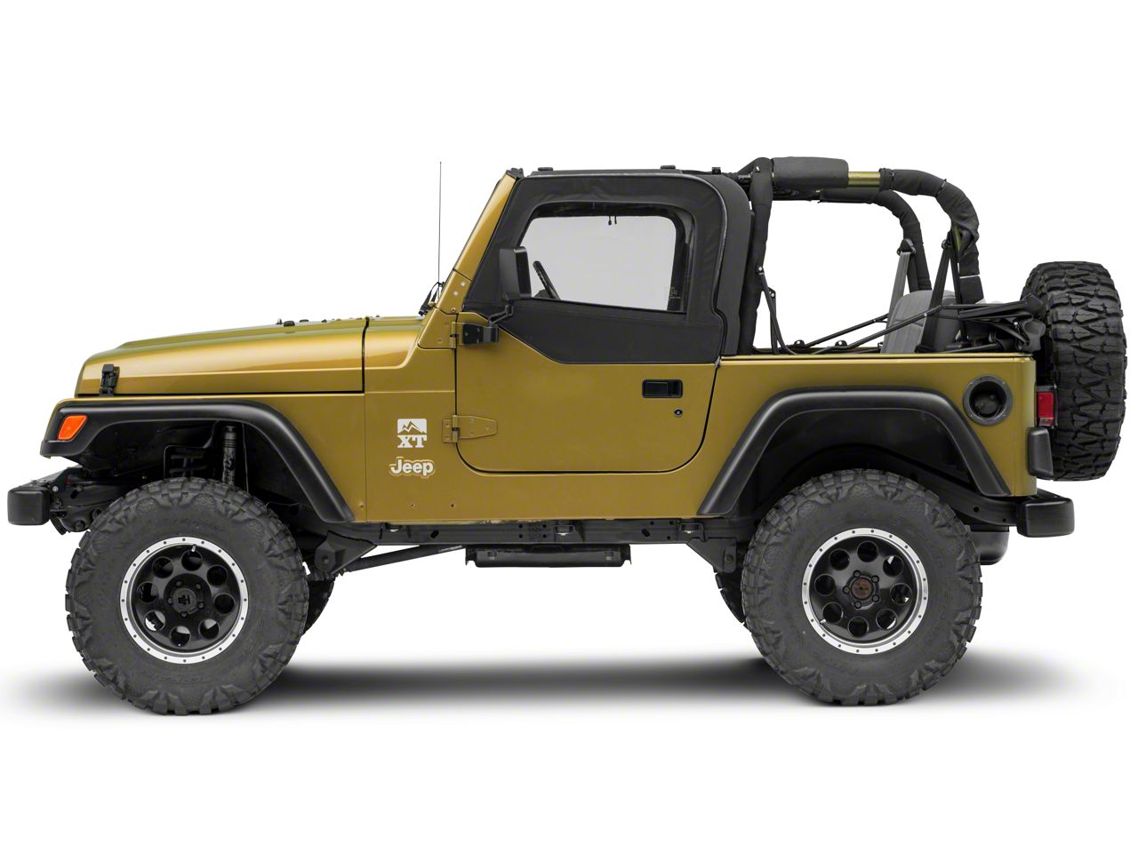 Smittybilt Jeep Wrangler Replacement Upper Door Skin w/ Frame - Driver Side  79435 (97-06 Jeep Wrangler TJ)