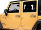 RedRock Billet Aluminum Door Handle Inserts; White (07-18 Jeep Wrangler JK 4-Door)