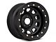 Mammoth D-Window Simulated Beadlock Matte Black Wheel; 15x8; -19mm Offset (84-01 Jeep Cherokee XJ)