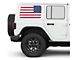 Under The Sun Inserts Hard Top Rear Side Window Decals; Distressed Old Glory (07-24 Jeep Wrangler JK & JL 4-Door)