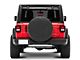 Peace Sign LED Spare Tire Cover; Red; 30 to 32-Inch Tire Cover (66-18 Jeep CJ5, CJ7, Wrangler YJ, TJ & JK)