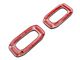 RedRock Door Lock Trim Bezels; Red (18-24 Jeep Wrangler JL)