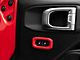 RedRock Door Lock Trim Bezels; Red (18-24 Jeep Wrangler JL)