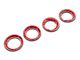 RedRock Air Conditioning Vent Trim Rings; Red (07-18 Jeep Wrangler JK)