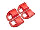 RedRock Interior Door Handle Trim Bezels; Red (07-18 Jeep Wrangler JK 4-Door)