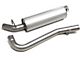 Muffler Catback Exhaust System; Single Tip; Stainless Steel (00-06 Jeep Wrangler TJ)