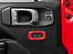 RedRock Door Lock Switch Trim; Red (18-24 Jeep Wrangler JL)
