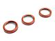 RedRock Billet Aluminum HVAC and Radio Control Knob Trim Ring Set; Red (18-24 Jeep Wrangler JL)