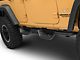 Round Tube Drop Style Nerf Side Step Bars; Black (07-18 Jeep Wrangler JK 4-Door)