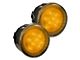 Amber LED Round Front Turn Signal Fender Lights; Clear (07-18 Jeep Wrangler JK)