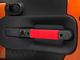 Rugged Ridge Grab Handle Covers; Red (07-10 Jeep Wrangler JK 2-Door)