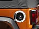 Rugged Ridge Non-Locking Fuel Door Cover; Stainless Steel (07-18 Jeep Wrangler JK)