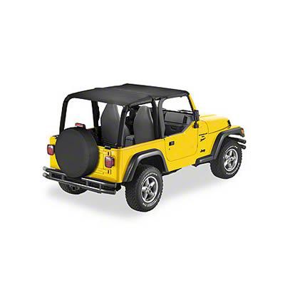 Bestop Jeep Wrangler Safari-Style Strapless Bikini Top - Black Denim  52530-15 (97-02 Jeep Wrangler TJ)