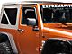 Rugged Ridge Window Rain Deflectors; Smoked (07-18 Jeep Wrangler JK 2-Door)