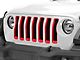 RedRock Grille Inserts; Red (18-23 Jeep Wrangler JL w/o TrailCam, Excluding Rubicon & Sahara)