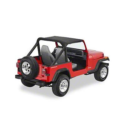 Bestop Targa-Style Strapless Bikini Top; Black (87-91 Jeep Wrangler YJ)