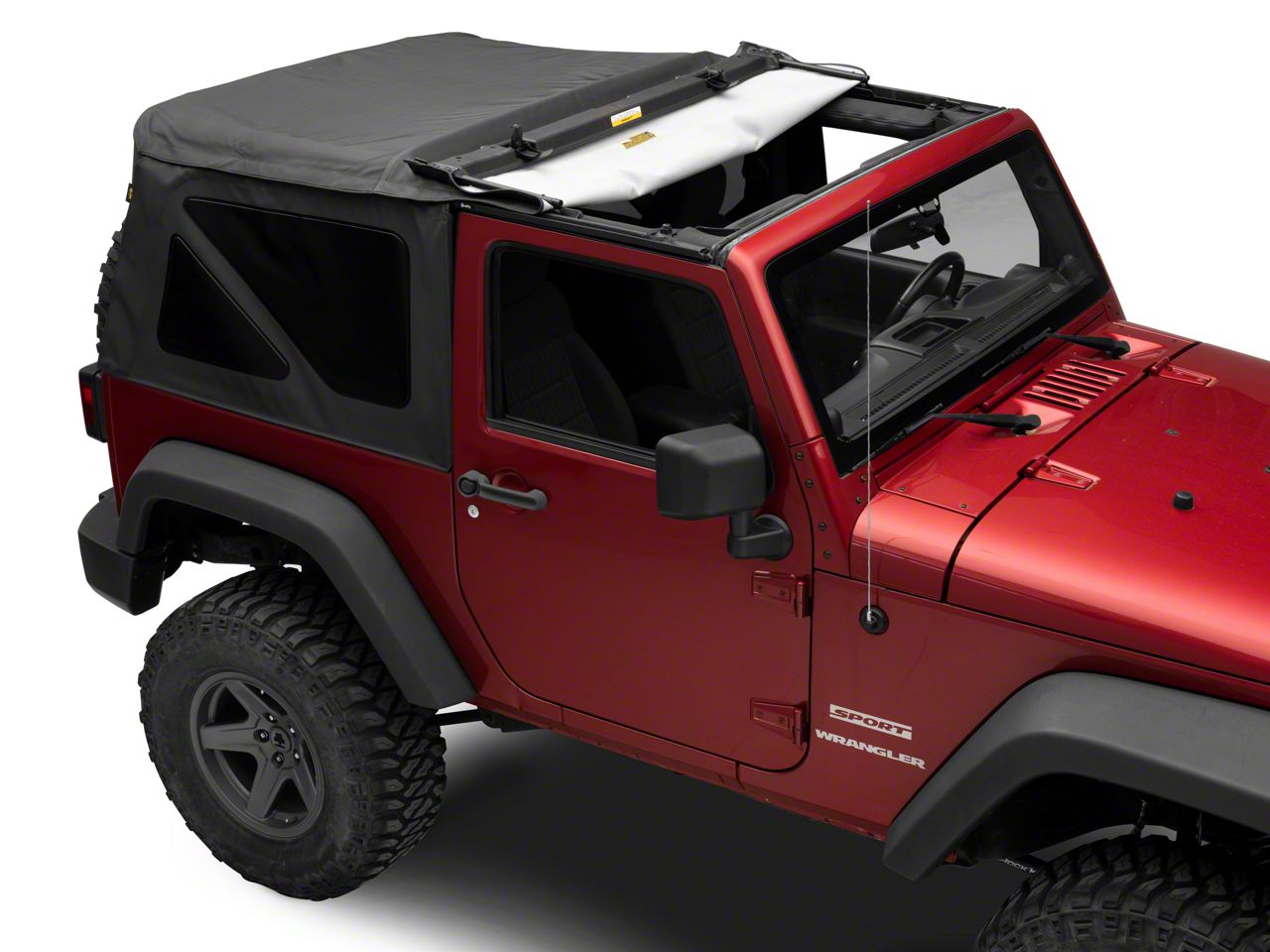 Bestop Jeep Wrangler Supertop NX Soft Top; Black Diamond 54722-35 (07-18 Jeep  Wrangler JK 2-Door) - Free Shipping