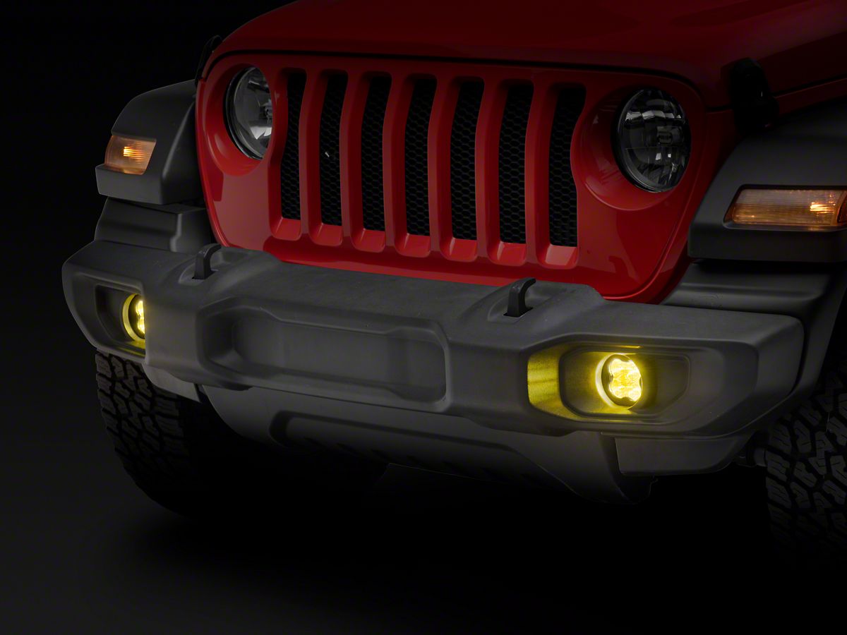 Diode Dynamics Jeep Wrangler SS3 Sport Type MS LED Fog Light Kit; Yellow  SAE Fog DD6578 (18-24 Jeep Wrangler JL w/ Plastic Bumper) - Free Shipping