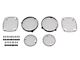 Wire Mesh Headlight Guard; Set of 6; Black Powder Coated Stainless Steel (76-86 Jeep CJ5 & CJ7)