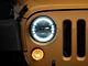 Raxiom Axial Series 7-Inch LED Headlights with DRL; Black Housing; Clear Lens (97-18 Jeep Wrangler TJ & JK)