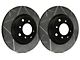 SP Performance Peak Series Slotted Rotors with Black ZRC Coated; Front Pair (87-89 Jeep Wrangler YJ)