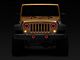 7-Inch LED Headlights and 4-Inch LED Fog Lights with ColorSMART RGB; Black Housing; Clear Lens (97-18 Jeep Wrangler TJ & JK)