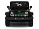 Grille Insert; Black and Green American Flag (18-24 Jeep Wrangler JL w/o TrailCam)
