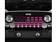 Grille Insert; Black and Hot Pink American Flag (87-95 Jeep Wrangler YJ)