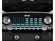 Grille Insert; Black and Teal American Flag (76-86 Jeep CJ5 & CJ7)