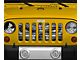 Grille Insert; Black and White Angry Patriot (87-95 Jeep Wrangler YJ)